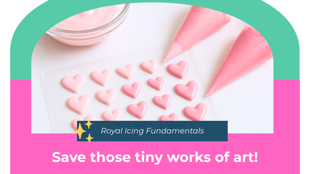 how to store royal icing transfers